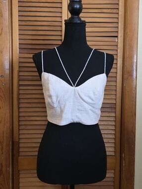 EUC H&M Women's Sparkle Strap Crop Top Size Small